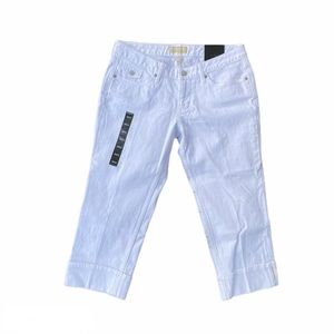 Banana Republic Stretch White New Capri Jeans